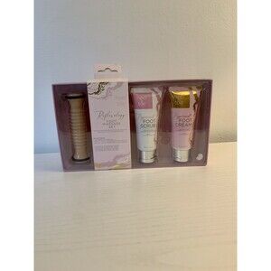 Heel to Toe Reflexology Foot Massage SET Peppermint Scrub Cream NEW Gift Lotion